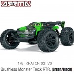 [ARRMA] 1/8 KRATON 6S V6 4X4 BLX Brushless Speed Monster Truck RTR, Green/Black