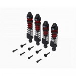 [ARRMA] ARA-2670 Shock Set, Front/Rear Assembled, TBC cSt Oil, Red (4Pcs): MINI