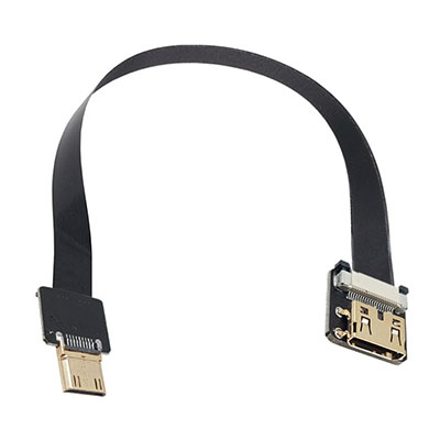 [�˾���ũ] HDMI2AVB [HDCVT] Mini HDMI Male to Mini HDMI Female Flat FPV Video Extension Cable 15cm