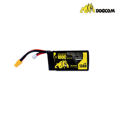 [�˾���ũ]  DOGCOM Pro 6�� 22.2V 1380mAh 180C ��Ƭ������ ���͸� - XT60