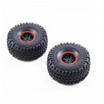 [ROC HOBBY] 1:7 Ford Bronco RTR EB Replacement Wheel & Tire Set (Red, 2pcs)