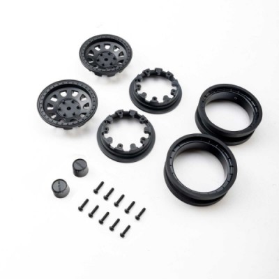 [�˾���ũ] AXI-3872 [Axial] AXI-3872 1.9 Raceline Daytona Beadlock Wheels, Black (2)