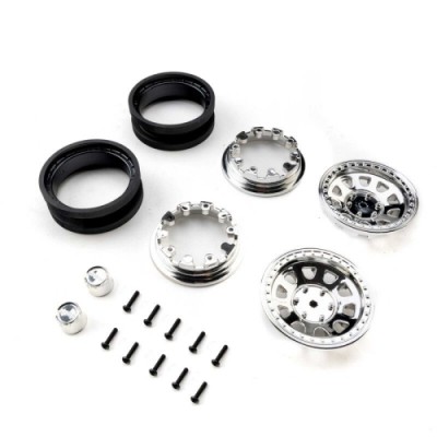 [�˾���ũ] AXI-3878 [Axial] AXI-3878 1.9 Raceline Daytona Beadlock Wheels, Chrome (2)