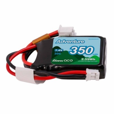 [�˾���ũ] GEA3502S30JST [Gens Ace(Tattu)] 7.4V 350mAh 2S 30C LiPo Battery: JS (AXIAL SCX30 ���͸�)