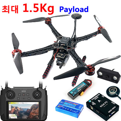 [�˾���ũ]  S500 ����/������ ��� �����Ʈ ��� + ���� �Ƚ�ȣũ + GPS + SIYI MK15 HD ī�޶� + �����͸�ũ �ۼ��� ��ȭ�� ������ ���� Ǯ�� (�ִ� 1.5kg ���̷ε�)