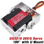 [RDS-3218] 20KG Servo Motor 180�� Waterproof Metal Gear Digital Servo with U Mounting Bracket