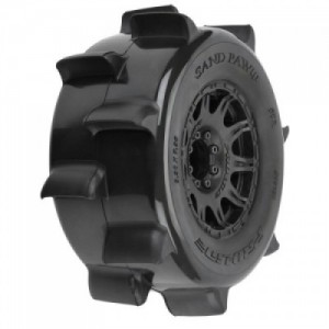 [PROLINE-RACING] 10268-10 1/8 Sand Paw HP BELTED F/R 3.8 MT Tires Mounted 17mm Black Raid (2)