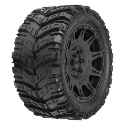 �˾���ũ PRO1017611 [PROLINE-RACING] 10176-11 1/6 Masher X HP BELTED Front/Rear 5.7�� Tires Mounted on Raid 8x48 Removable 24mm Hex Wheels (2): Black