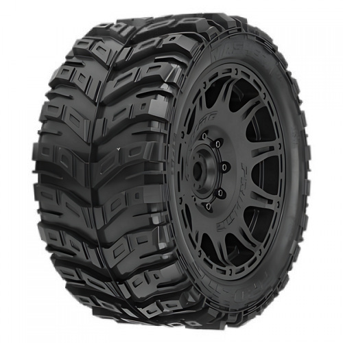 �˾���ũ PRO1017611 [PROLINE-RACING] 10176-11 1/6 Masher X HP BELTED Front/Rear 5.7�� Tires Mounted on Raid 8x48 Removable 24mm Hex Wheels (2): Black