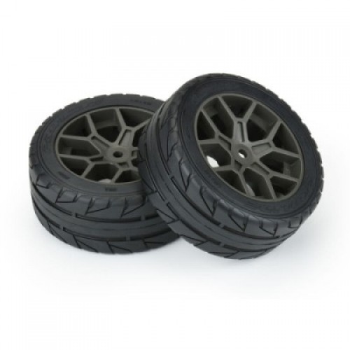 �˾���ũ PRO1020410 [PROLINE-RACING] 10204-10 1/8 Victory S3 Front/Rear 35/85 2.4 Belted Mounted Tires, 14mm Gray: Vendetta