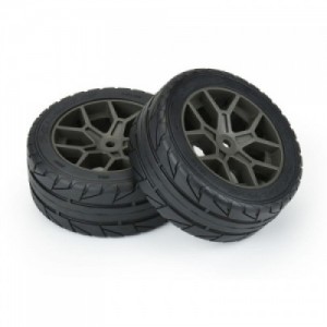 [PROLINE-RACING] 10204-10 1/8 Victory S3 Front/Rear 35/85 2.4 Belted Mounted Tires, 14mm Gray: Vendetta