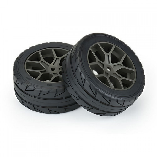 �˾���ũ PRO1020410 [PROLINE-RACING] 10204-10 1/8 Victory S3 Front/Rear 35/85 2.4 Belted Mounted Tires, 14mm Gray: Vendetta