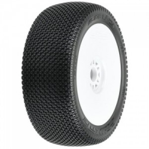 [PROLINE-RACING] 9064-233 1/8 Slide Lock S3 Front/Rear Buggy Tires Mounted 17mm White (2)