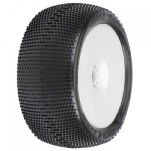 [PROLINE-RACING] 9033-233 1/8 Hole Shot S3 F/R 4.0 Tires Mounted 17mm Wht Zero Offst Whls (2)