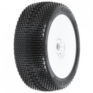 [PROLINE-RACING] 9041-233 1/8 Hole Shot 2.0 S3 Front/Rear Buggy Tires Mounted 17mm White (2)