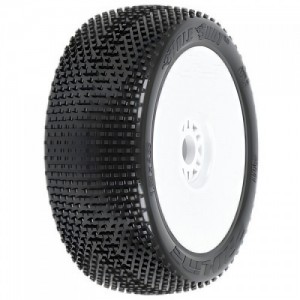 [PROLINE-RACING] 9041-233 1/8 Hole Shot 2.0 S3 Front/Rear Buggy Tires Mounted 17mm White (2)