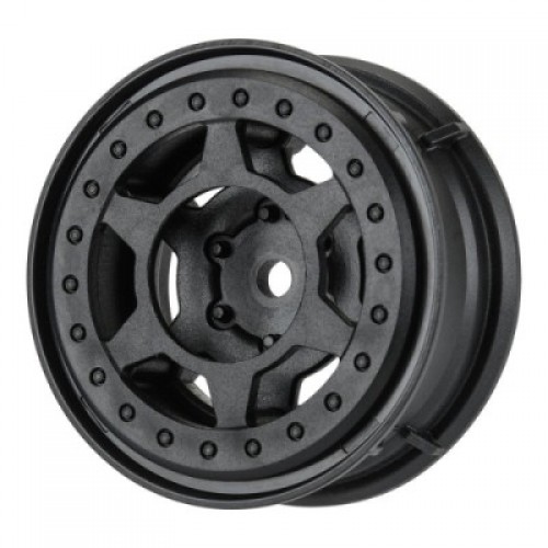 �˾���ũ PRO284200 [PROLINE-RACING] 2842-00 1/10 Holcomb F/R 1.55 12mm Crawler Bead-Loc Wheels (2) Black