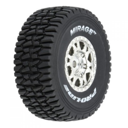 �˾���ũ PRO1025310 [PROLINE-RACING] 10253-10 1/16 Mirage TT F/R Tires MTD 12mm Silver Impulse (4): Mojave Grom