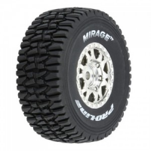 [PROLINE-RACING] 10253-10 1/16 Mirage TT F/R Tires MTD 12mm Silver Impulse (4): Mojave Grom