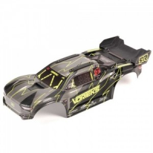 [ARRMA] ARA-2578 1/10 Painted Decaled Trimmed Body Set with Hidden Body Mount, Yellow/Black: VORTEKS 2WD
