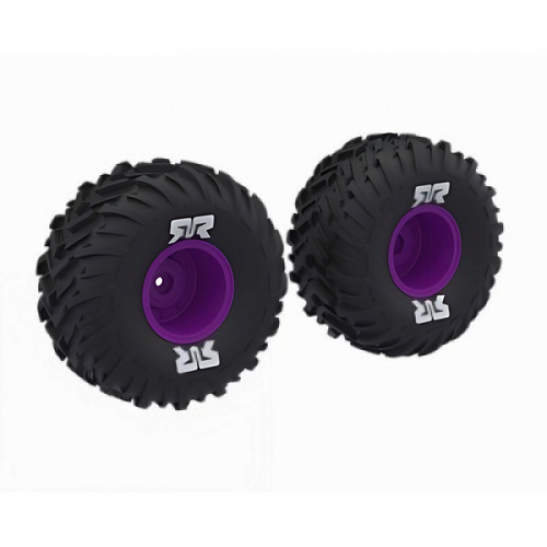 �˾���ũ ARA-2576 [ARRMA] ARA-2576 dBoots Cut Chevron MT Tire Set Glued - Purple 14mm HEX