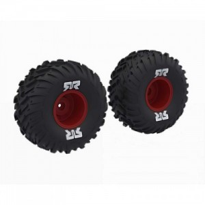 [ARRMA] ARA-2574 dBoots Cut Chevron MT Tire Set Glued - Red 14mm HEX
