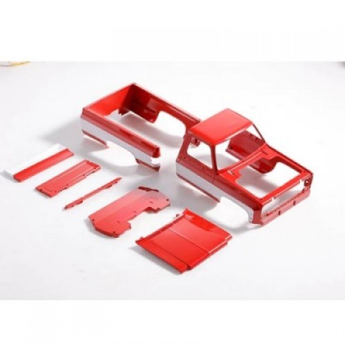�˾���ũ C2116 [ROC HOBBY] FCX18 1:18 CHEVROLET K10 Body Shell RED/WHITE