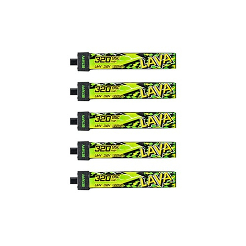 �˾���ũ  [BETAFPV] LAVA 1�� 3.8V 320mAh 95C LiHV ��Ƭ������ ���͸� (5��)