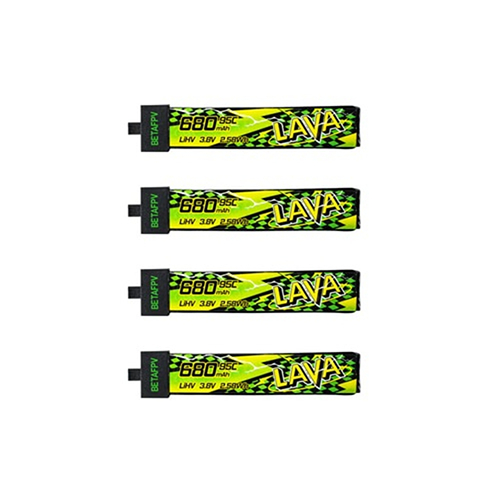 �˾���ũ  [BETAFPV] LAVA 1�� 3.8V 680mAh 95C LiHV ��Ƭ������ ���͸� (4��)
