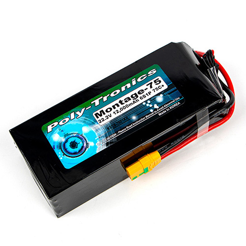 �˾���ũ PT-B12K-MTG75-6S PT-B12000-Montage75 (22.2V, 6S1P, 75C+/JST-XT/XT90S) ��Ƭ������ ���͸� - XT90 ��Ƽ����ũ