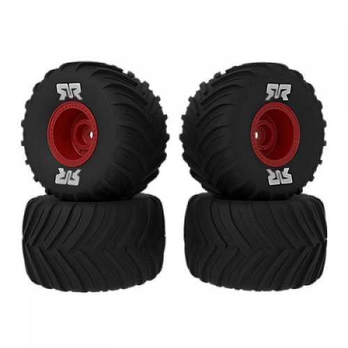 �˾���ũ ARA-2585 [ARRMA] ARA-2585 dBoots Chevron MT Tire Set Glued (Red) (2 Pairs) - GROM