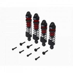 [ARRMA] ARA-2670 Shock Set, Front/Rear Assembled, TBC cSt Oil, Red (4Pcs): MINI