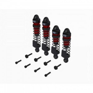 [ARRMA] ARA-2670 Shock Set, Front/Rear Assembled, TBC cSt Oil, Red (4Pcs): MINI