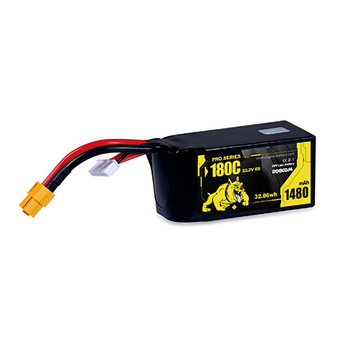 �˾���ũ  DOGCOM Pro 6�� 22.2V 1480mAh 180C ��Ƭ������ ���͸� - XT60