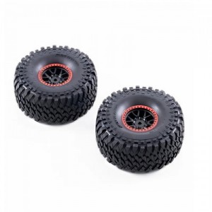[ROC HOBBY] 1:7 Ford Bronco RTR EB Replacement Wheel & Tire Set (Red, 2pcs)