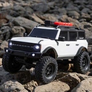 [Axial] 1/24 SCX24 Ford Bronco 4X4 RTR Brushed Rock Crawler (Battery & Charger Included), White