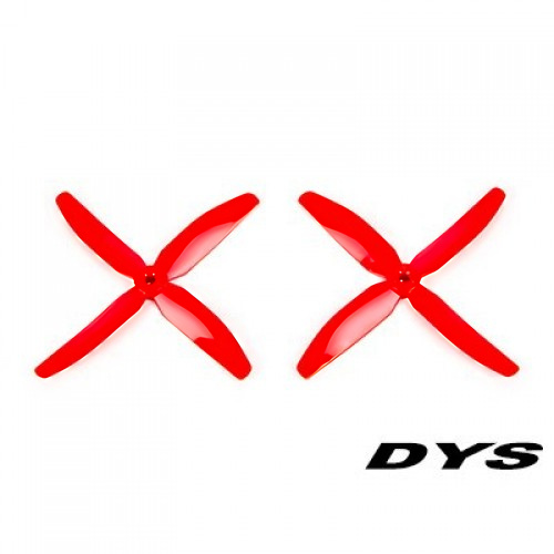 �˾���ũ DYS-X50404R [DYS] X5040 Bull Nose Type 4-Blade Prop for Racing Drone (CW/CCW/RED) - 2��