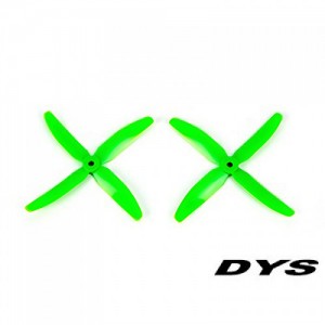 [DYS] X5040 Bull Nose Type 4-Blade Prop for Racing Drone (CW/CCW/Green) - 2��