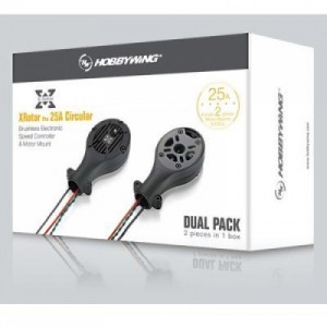 [HOBBYWING] XRotor PRO 25A ���� 2�� 1��Circular(3-6S) Black Dual Pack (��ũ����)