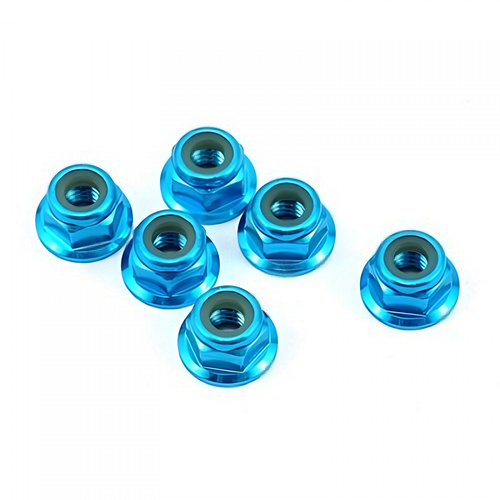 �˾���ũ TLR336001 [TLR Racing] 4mm Aluminum Serrated Lock Nuts, Blue (6) �ɼ�