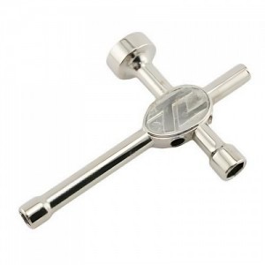 4-Way Wrench Steel(17mm, 10mm, 8mm, 1/4)