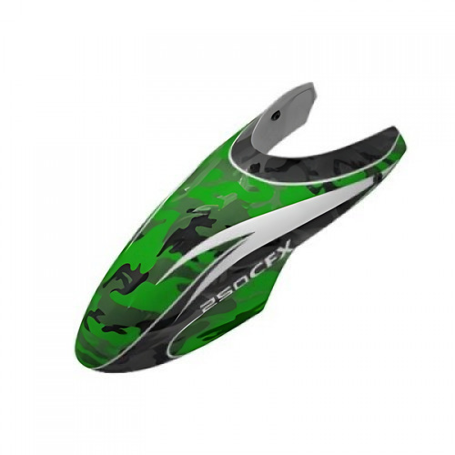 �˾���ũ 250CFX-CS-H02 [RAKONHELI] Hydrographics Airbrush Fiberglass Canopy (Green-Black) - Blade 250 CFX �ɼ�