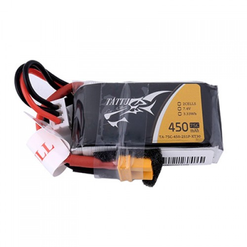 �˾���ũ  [TATTU] 7.4V 450mah 75C ��Ƭ������ ���͸� - XT30