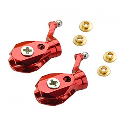 �˾���ũ MHEMCPX002 [MH] Precision CNC Aluminum Main Blade Grip Set (Red) for Blade mCP-X �ɼǺ�ǰ