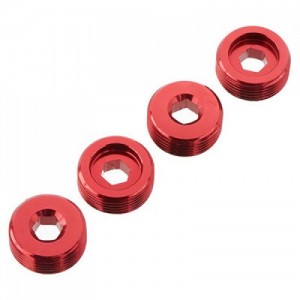 [ARRMA] AR330196 Nut Front Hub Aluminum Red (4)