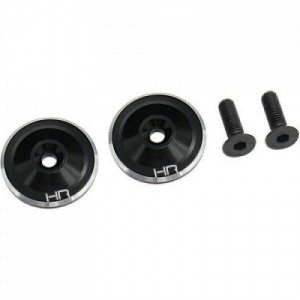 [HOT RACING] Hot Racing AON40U01 Black large Wing Button Aluminum (2)