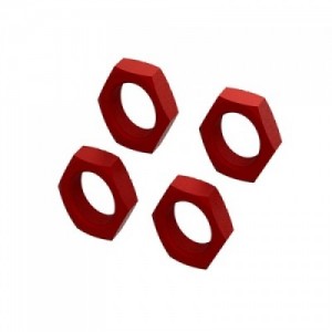 [ARRMA] Aluminum Wheel Nut 24mm (Red) (4)