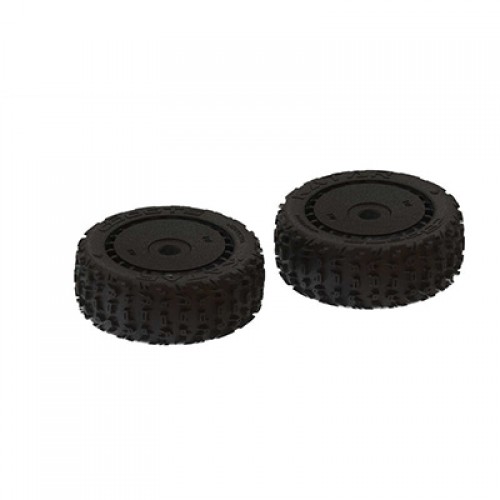 [�˾���ũ] ARA550058 [ARRMA] 1/8 dBoots Front/Rear 3.3 Pre-Mounted Tires, 17mm Hex, Black (2): Katar B 6S