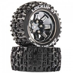[DURATRAX] Duratrax Lockup ST 2.8 Mounted Black Chrome 14mm Hex(2) (Arrma Granite 4x4 Mega Monster Truck)