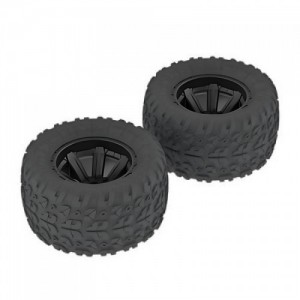[ARRMA] AR550014 Copperhead MT Tire/Wheel Glued Black (2)